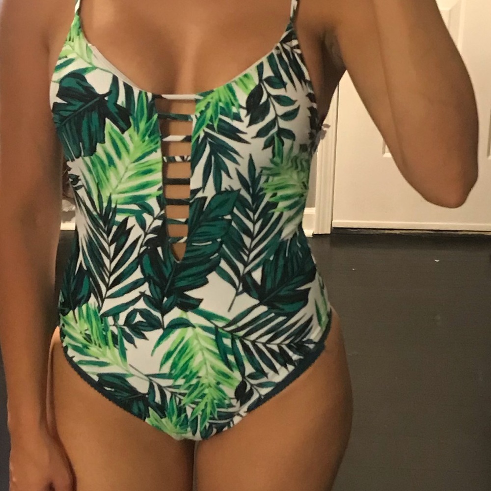 Tropical one piece suit